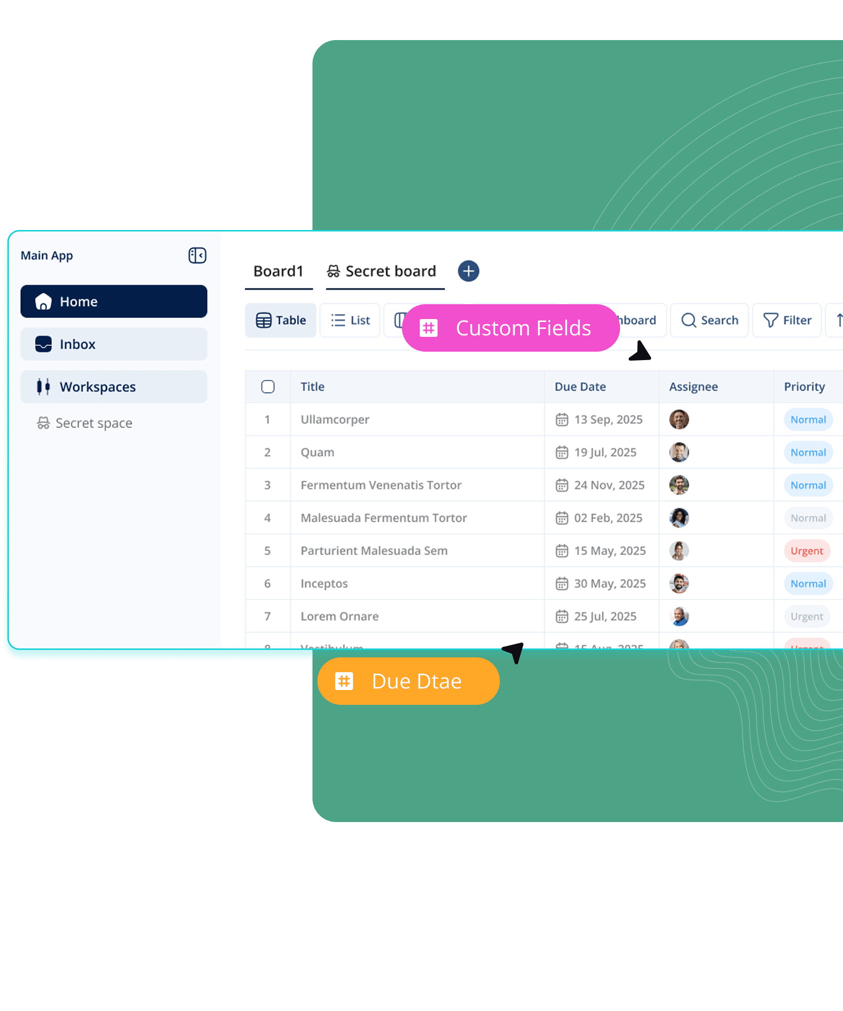 Workspaces Boards Views