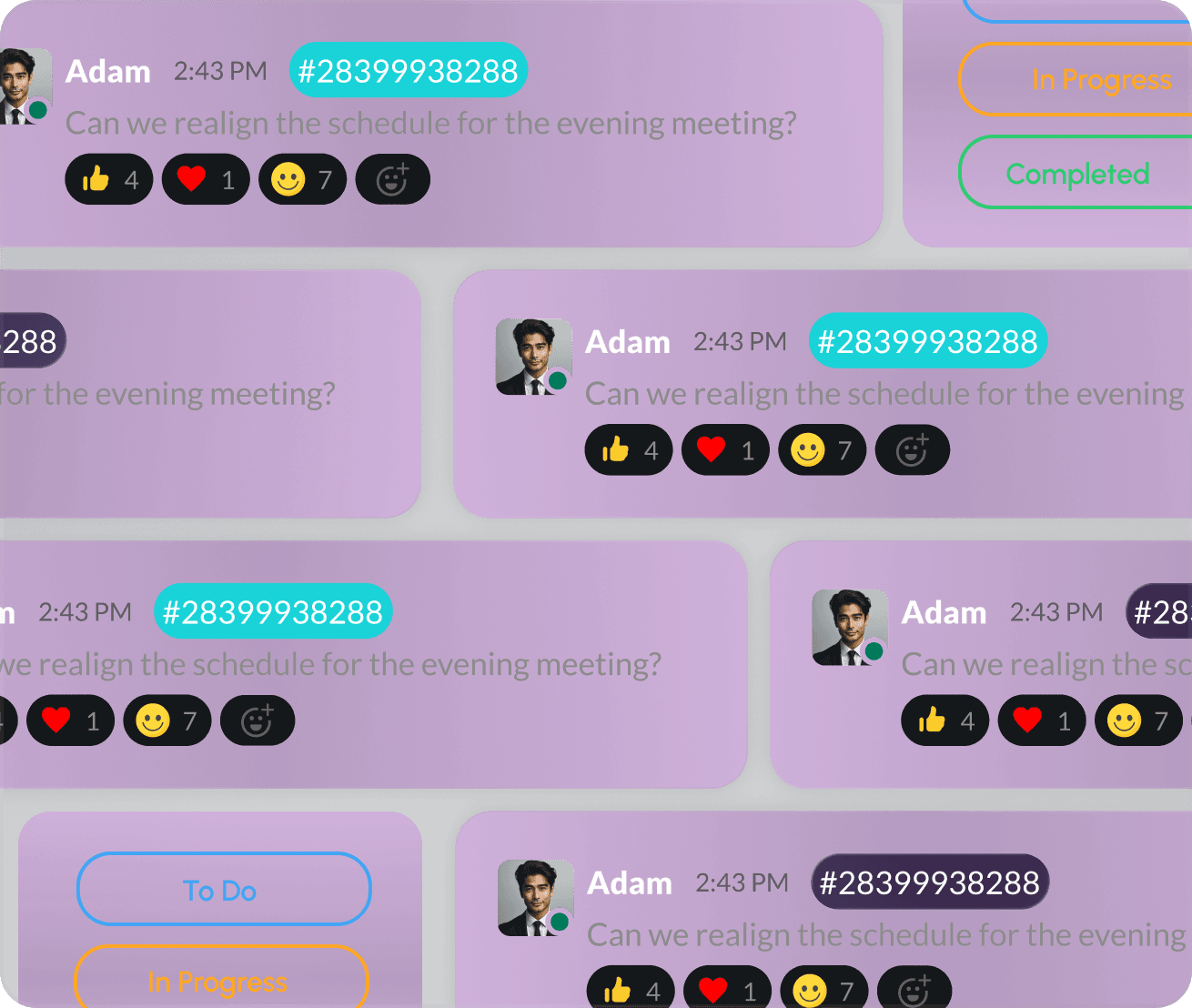 Chats & Tasks Interface