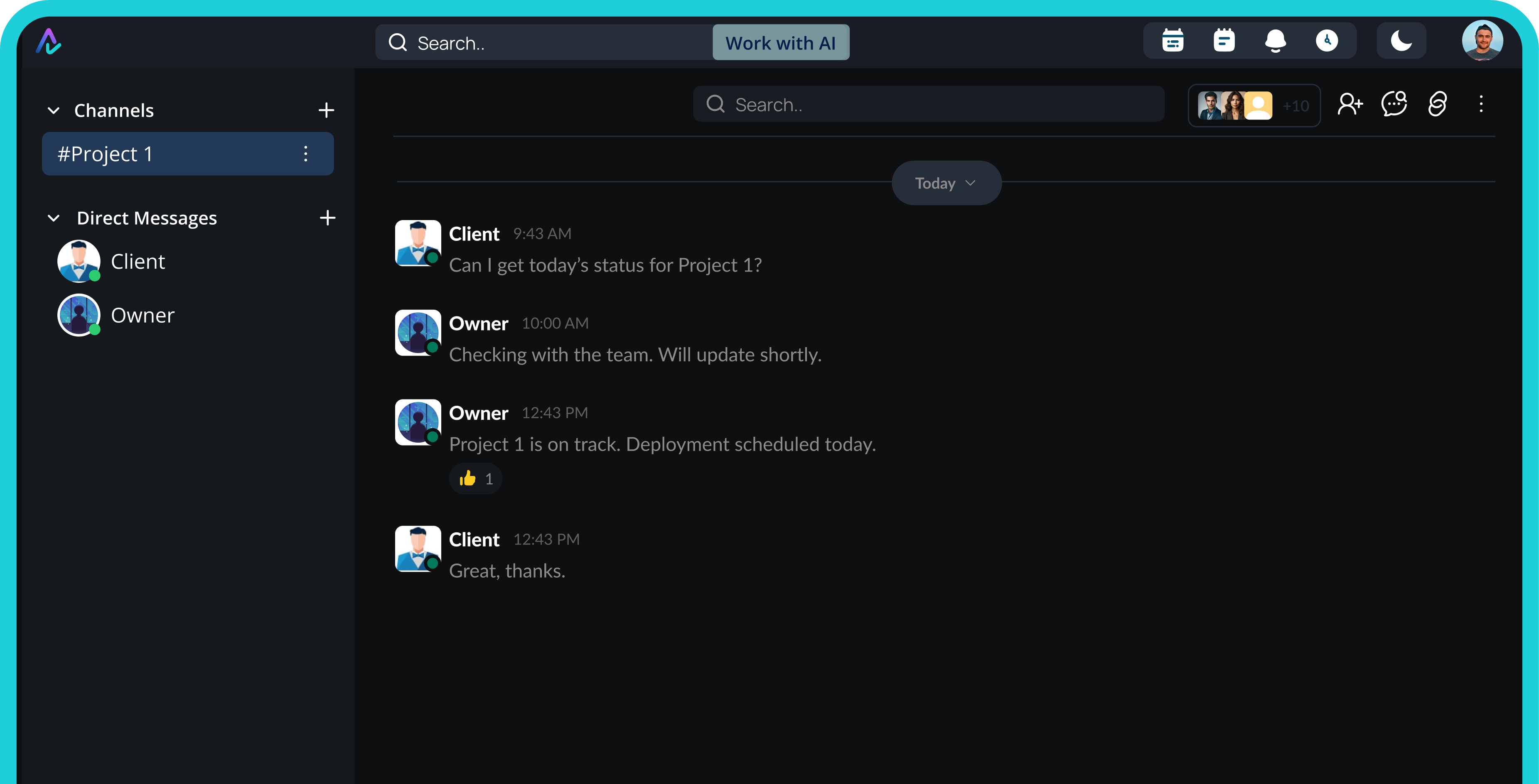 Client View Dashboard